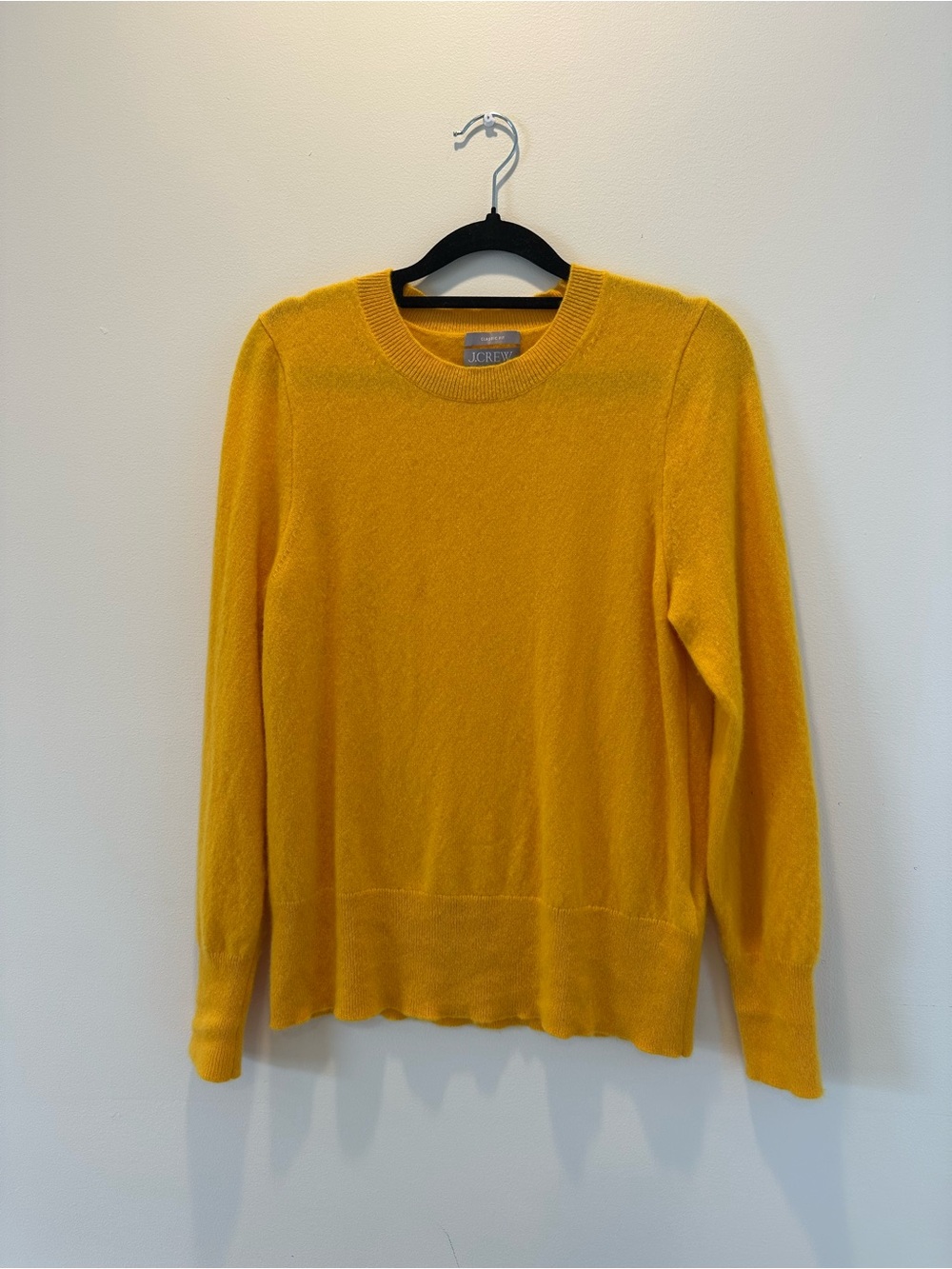 J.Crew Classic Fit Cashmere Sweater Yellow M